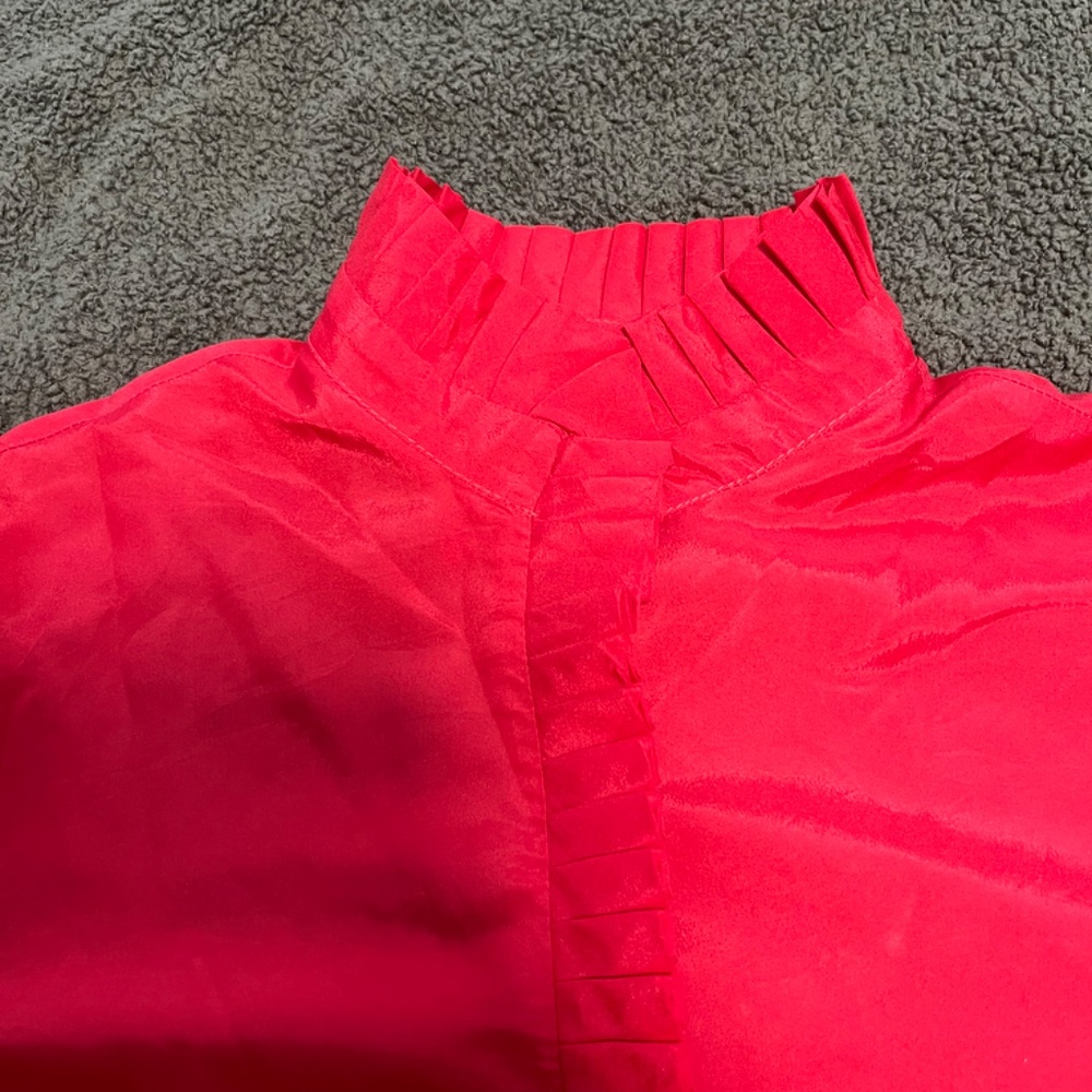 Red Ruffle Blouse - Picture 2 of 4